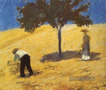 Baum im Kornfeld Expressionist Ölgemälde